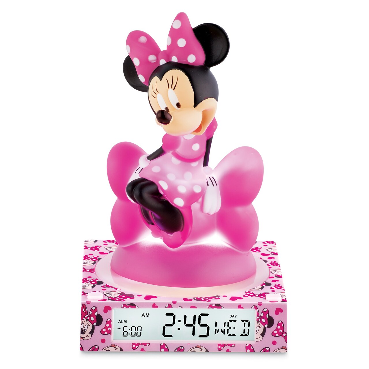 Collections Etc Minnie Mouse Digital Alarm Clock and Night Light